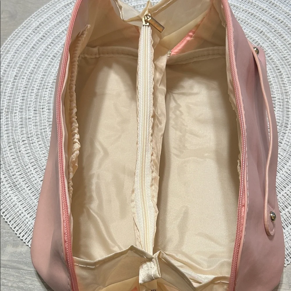 NEW Large Travel Makeup Bag - Pink or Cream